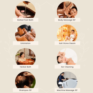 COMBO VIPI - MASSAGE 60’ + SAUNA + SHAMPOO 30’ + EAR CLEANING